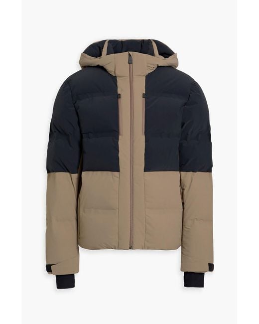 Aztech Mountain Blue Super Nuke Two-Tone Quilted Down Ski Jacket for men