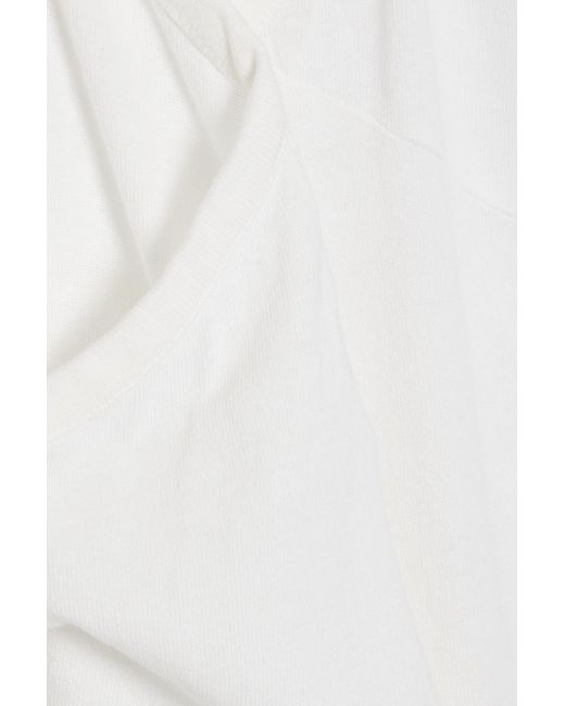 Khaite White Mischa Cotton-jersey Halterneck Dress