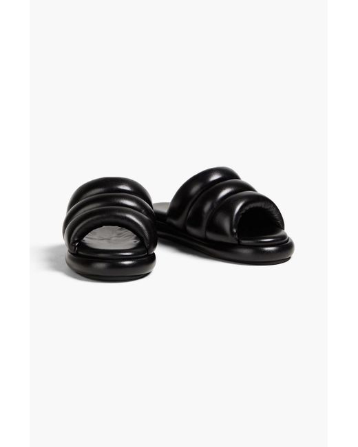 Proenza Schouler Black Quilted Leather Slides