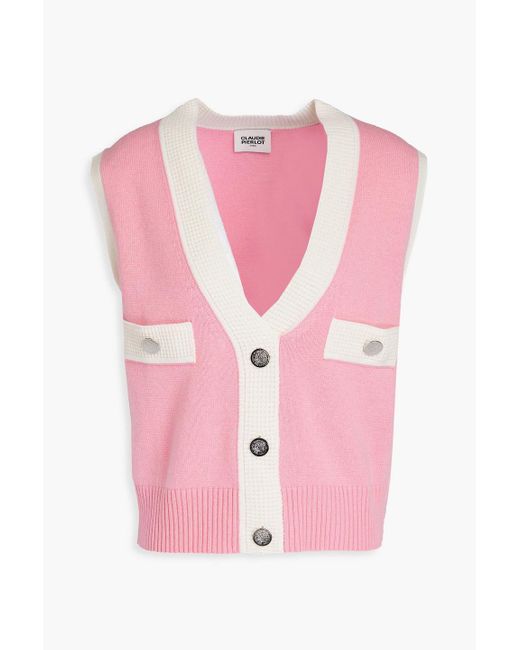Claudie Pierlot Pink Knitted Vest