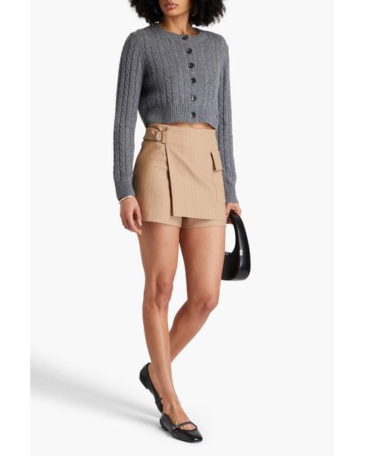 Maje Natural Shorts in rock-optik mit nadelstreifen