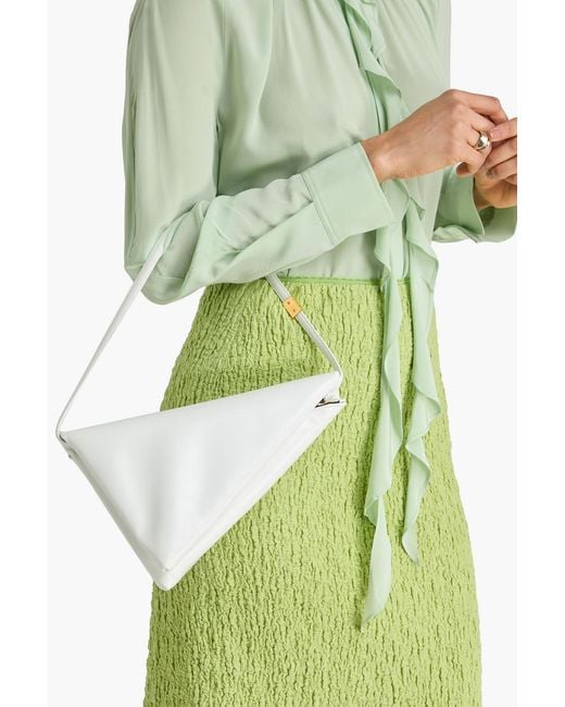 Marni White Prisma Leather Shoulder Bag
