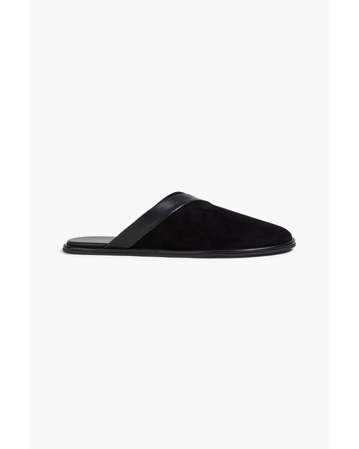 Neous Black Atik Nubuck Slippers