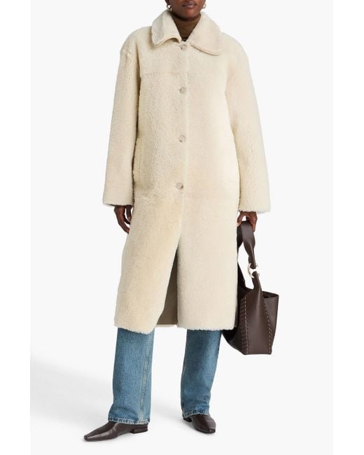 Sandro Natural Shearling Coat
