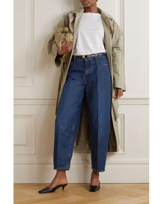 Totême Blue High-rise Tapered Jeans
