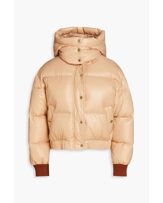 Sandro Natural Quilted Shell Hooded Jacket