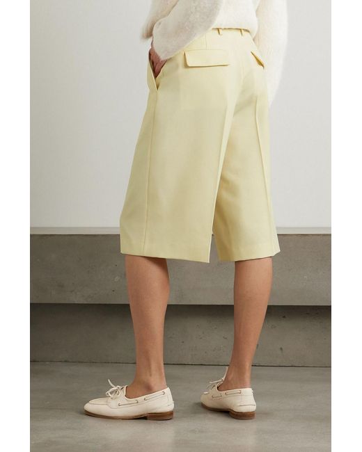 AMI Yellow Wool Shorts