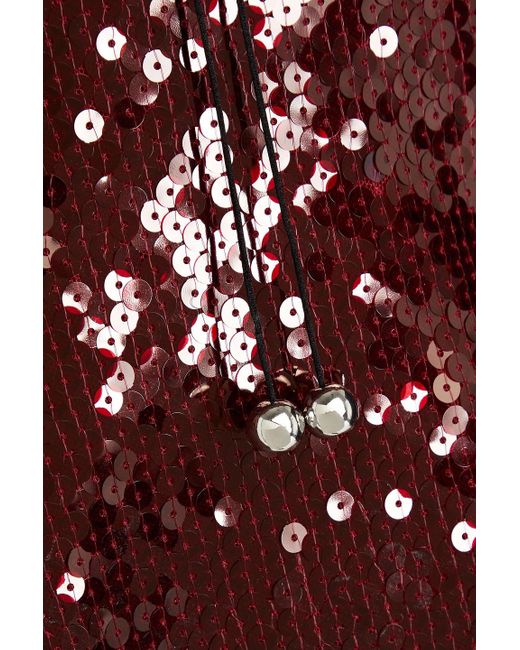 16Arlington Red Solaris oberteil aus mesh mit pailletten und cut-outs