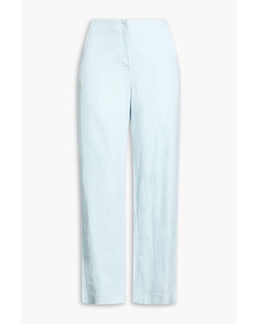 Faithfull The Brand Blue Lulea Linen Wide-Leg Pants