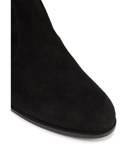 Stuart Weitzman Black Suede Over-the-knee Boots
