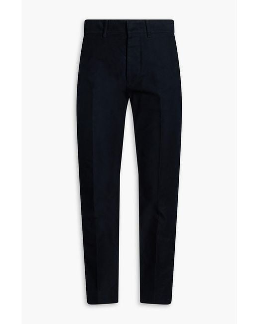 Tom Ford Blue Cotton-Twill Pants for men