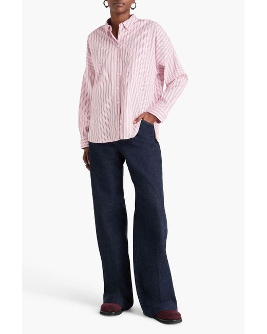 Alex Mill Pink Jo hemd aus baumwollpopeline mit streifen