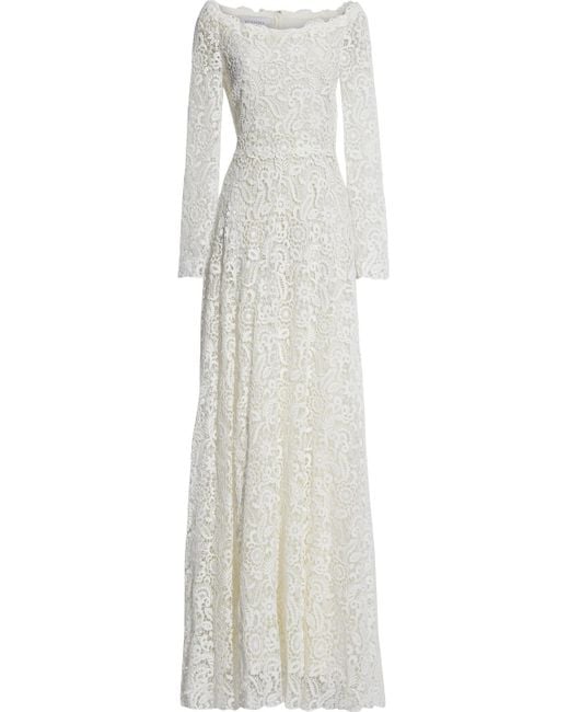Valentino Cottonblend Guipure Lace Bridal Gown in White Lyst