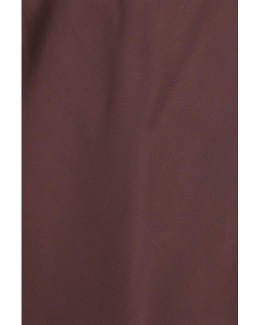 ARMARIUM Purple Satin-Twill Halterneck Mini Dress