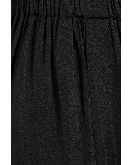 Solid & Striped Black The Ashling Charmeuse Wide-Leg Pants