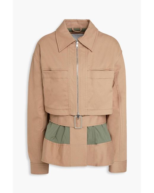 3.1 Phillip Lim Natural Layered Cotton-Blend Twill Jacket