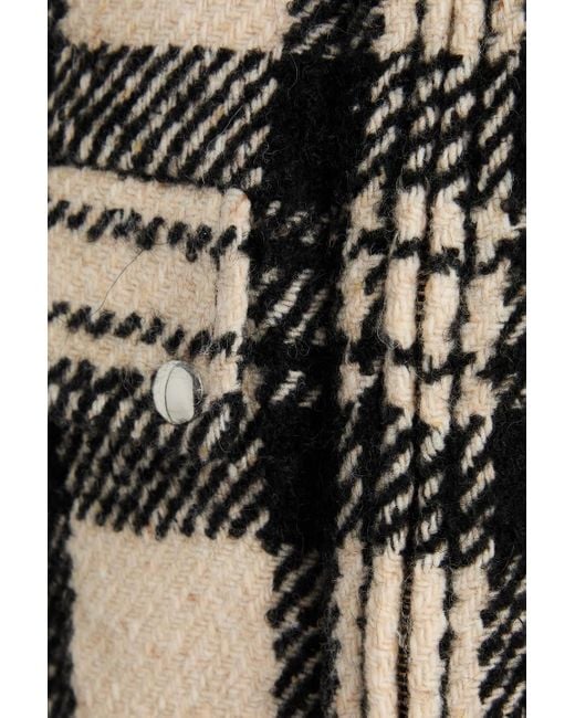 IRO Black Jacke aus tweed aus einer wollmischung mit karomuster