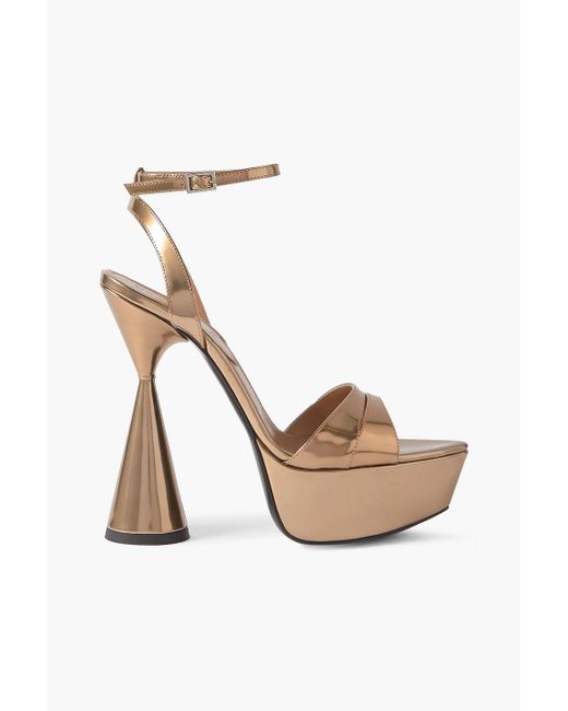 D'Accori White Skye Leather Platform Sandals