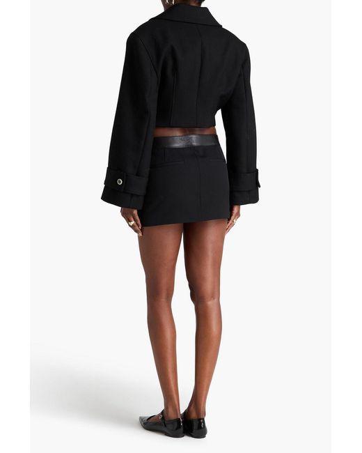 Jacquemus Black Cropped Wool-twill Jacket