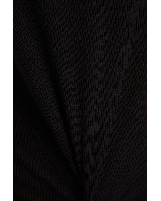 IRO Black Janko midikleid aus geripptem woll-jersey