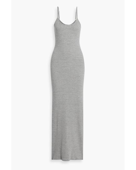 Nili Lotan Gray Judy Cotton-Jersey Maxi Dress