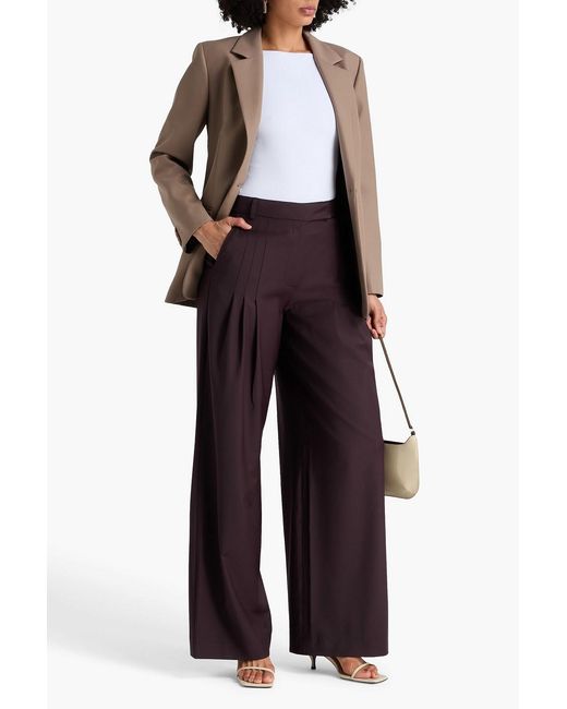 REMAIN Birger Christensen Purple Woven Wide-Leg Pants