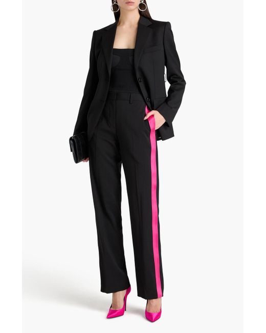 Helmut Lang Black Wool Straight-leg Pants