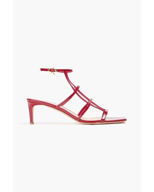 Gianvito Rossi Pink Mondry 55 Patent-Leather Sandals