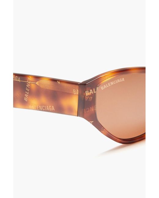 Balenciaga Brown Sonnenbrille mit cat-eye-rahmen aus azetat mit schildpattprint