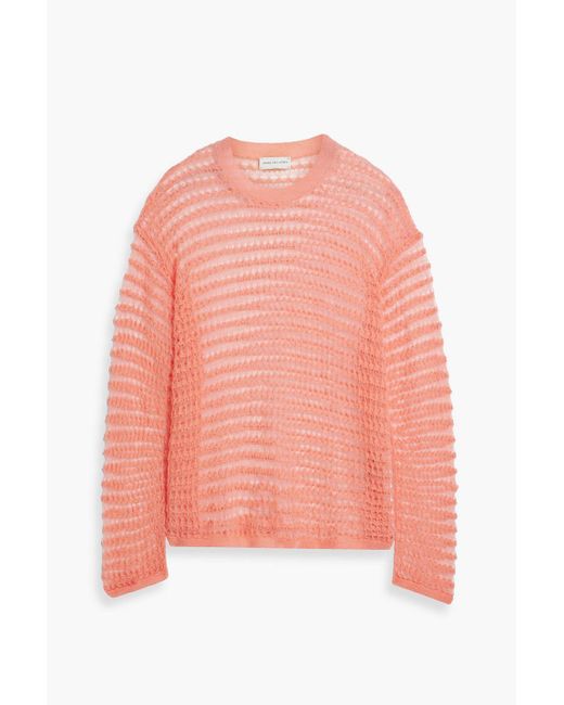 Dries Van Noten Pink Open-knit Sweater