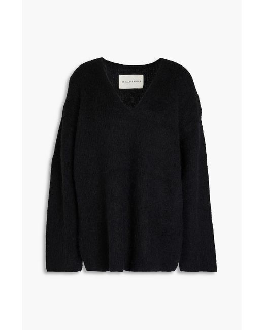 By Malene Birger Black Dipoma Brushed Knitted Sweater