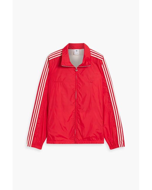 Adidas Originals Red Striped Shell Jacket for men