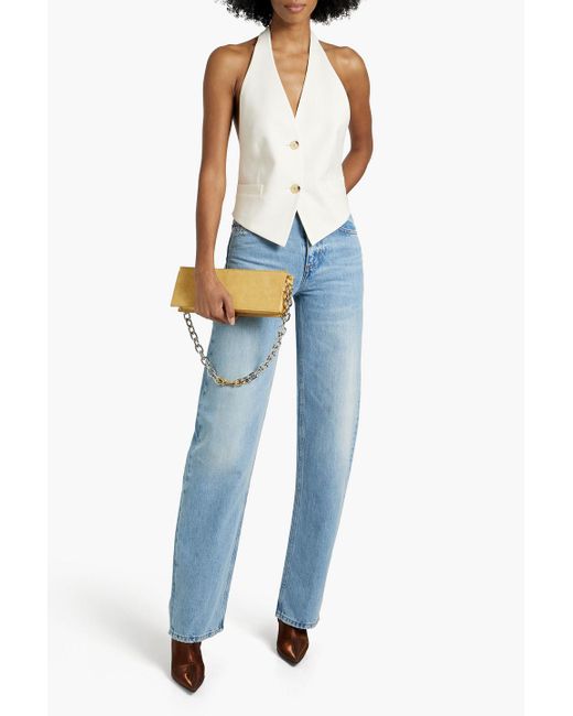 FRAME Extra Long Barrel Highrise Tapered Jeans in Blue Lyst