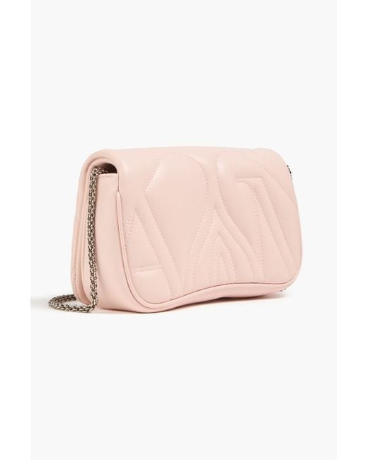 Alexander McQueen Pink The seal schultertasche aus gestepptem leder