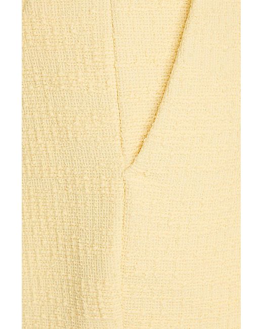Rebecca Vallance Natural Claire Bouclé-tweed Tapered Pants