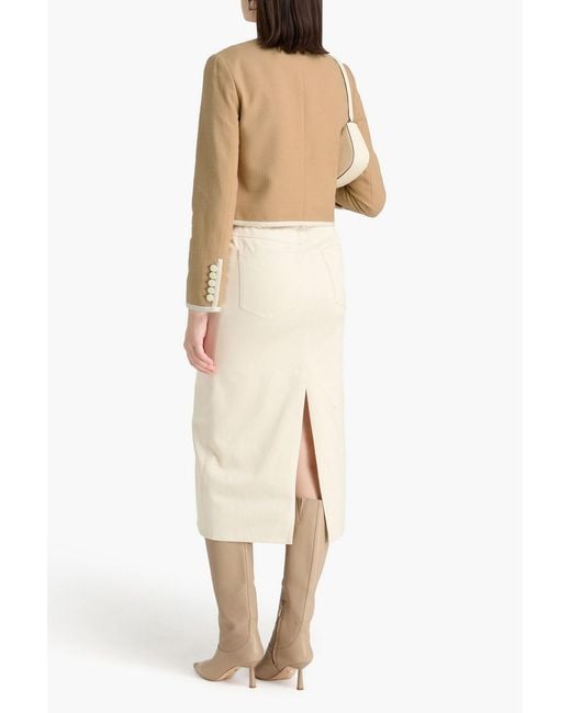 Veronica Beard Natural Beale Cotton-Blend Tweed Jacket