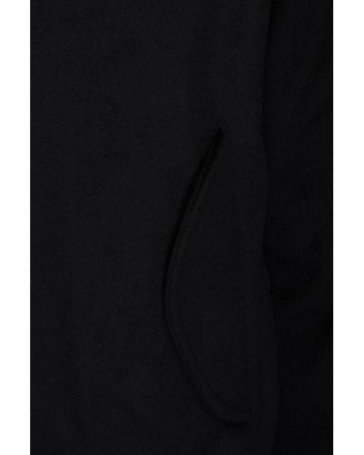 Emporio Armani Black Wool-blend Felt Hooded Jacket for men
