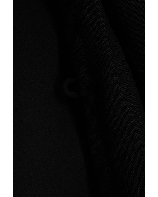 IRO Black Lodi Asymmetric Tm And Linen-blend Crepe Wrap Skirt