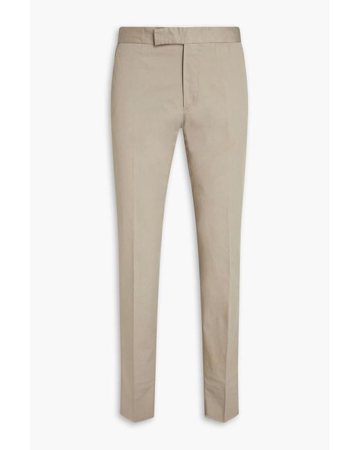 Zegna Natural Slim-Fit Cotton-Blend Twill Suit Pants for men