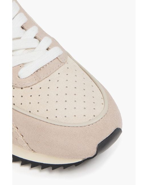 Rag & Bone White Drift Runner Suede Sneakers