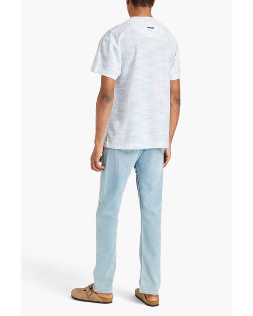 Missoni White Crochet-knit Cotton-blend T-shirt for men