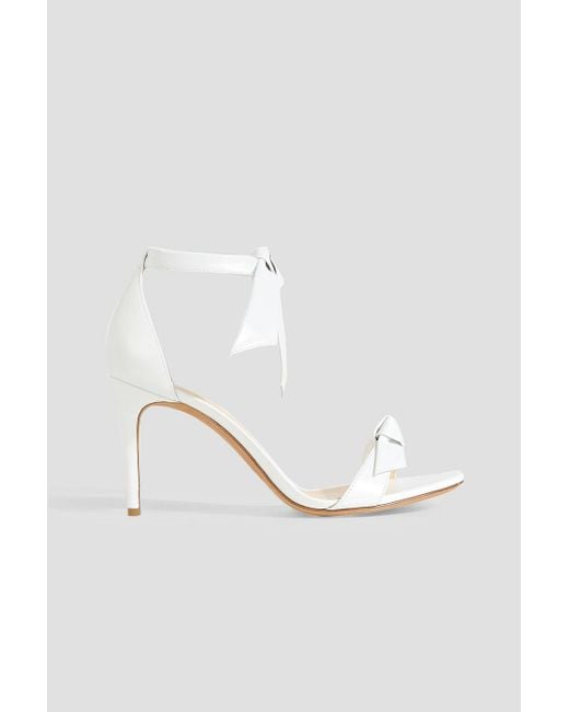 Alexandre Birman Clarita Bow embellished Leather Sandals in White