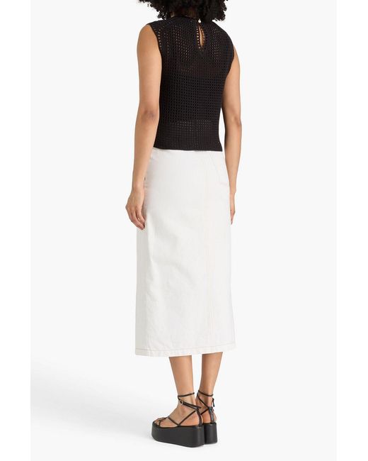 Maje Black Crocheted Cotton Top