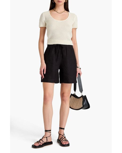 Vince Natural Crochet-knit Cotton Top