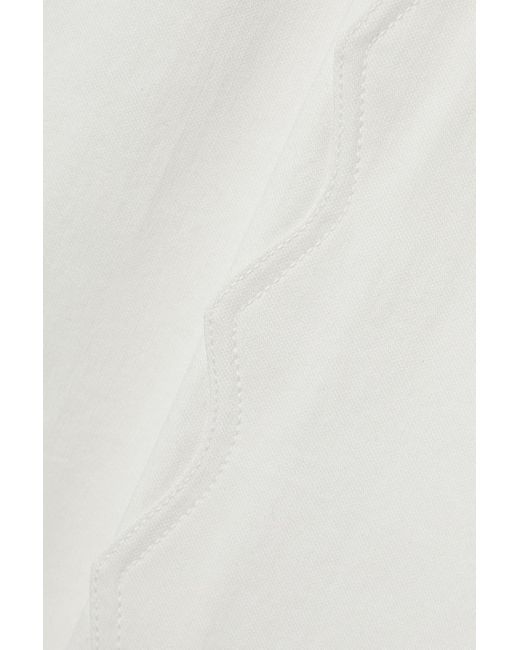 La Ligne White Tm Lyocell-blend Wide-leg Pants