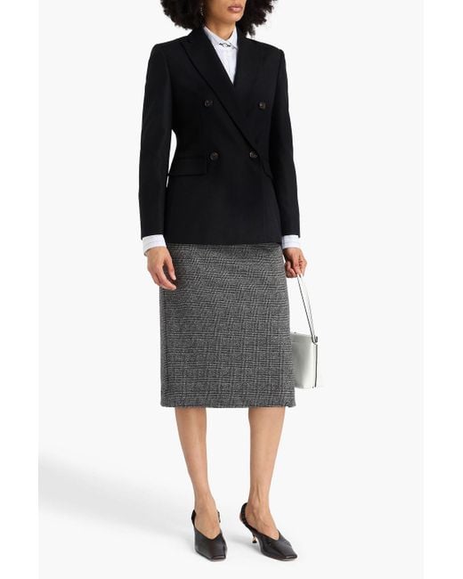 Brunello Cucinelli Black Bead-Embellished Wool And Cashmere-Blend Felt Blazer