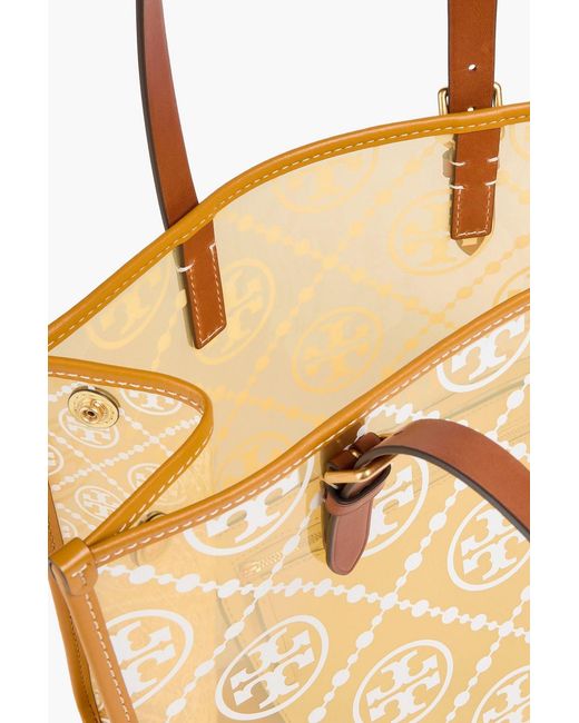 Tory Burch Natural T Monogram Printed Tpu Tote