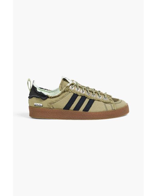 Adidas Green Campus 80s Canvas And Mesh Sneakers for men