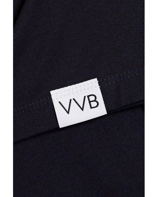 Victoria Beckham Blue Cotton-jersey T-shirt