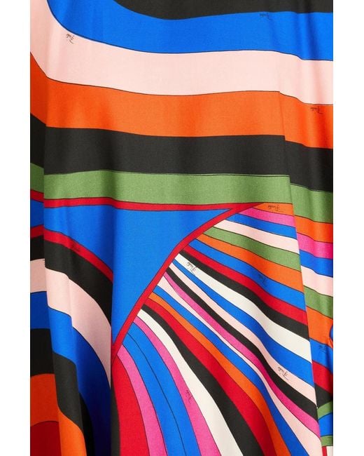 Emilio Pucci White Printed Linen-Blend Twill Mini Dress